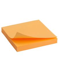 Блок паперу з клей. шар. 75x75мм, 100арк, оранж