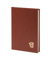 Алфавітна книга А6, 80 аркушів, клітинка, обкладинка баладек, коричневий
