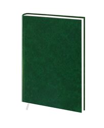 Щоденник недатований А5, 128 аркушів, клітинка, обкладинка баладек зелений