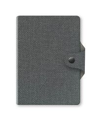 Щоденник недатований А6 в клітинку Tweed на кнопці сірий
