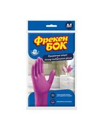 Рукавички латексні, суперміцні, рожеві M
