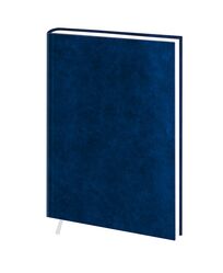 Щоденник недатований А5, 128 аркушів, клітинка, обкладинка баладек синій