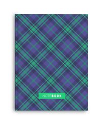 Зошит для нотаток А5, 80 арк., клітинка, обкладинка твердий картон, Серія "Шотландка фіолето