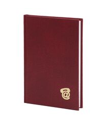 Алфавітна книга А6, 80 аркушів, клітинка, обкладинка баладек, бордо