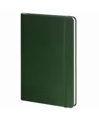 Записна книжка А5 в лінію Twill на гумці зелений