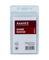 Бейдж вертик. замок zip lock, 54х82мм, прозорий