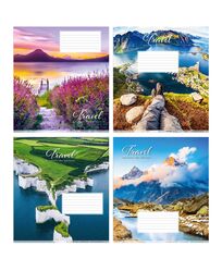 Зошит учнівський 18 арк., лінія, обкладинка повноколірна Серія 150"Travel"
