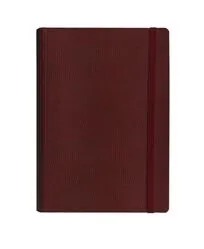 Записна книжка А5 на пружині, в клітинку, Tejo на гумці бордова