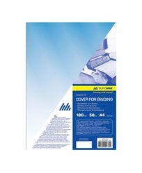 Обкладинка картонна А4 (50шт), фактура "під шкіру", чорна, 250г/м2