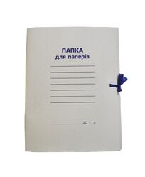 Папка на зав'язках, картон 0,35 мм, клеєний клапан