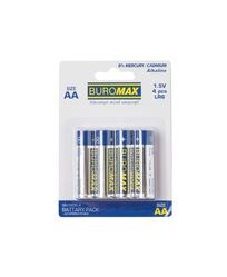 Батарейки BUROMAX LR6 (AA), набір з 4шт