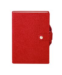 Щоденник недатований B6 в лінію Twill на кнопці червоний
