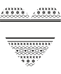 Кліше ф.8,3x8,0 см "heart vishivanka"