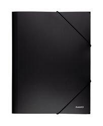 Папка на гумках, А4, чорна