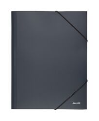 Папка на гумках, А4, сіра