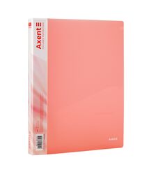 Папка на 2-х кільцах, 25мм, прозора рожева