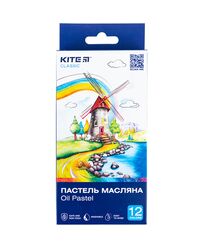Пастель масляна, 12 кольорів Kite Classic