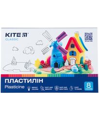 Пластилін восковий, 8 кол, 160 г. Kite Classic