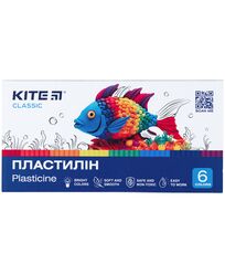 Пластилін восковий, 6 кол, 120 г. Kite Classic