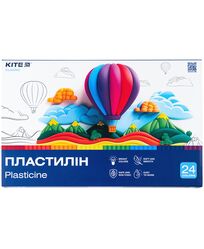 Пластилін восковий, 24 кол, 480 г. Kite Classic