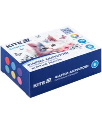 Фарби акрил. 6 пастель. кол. 20 мл, Kite Creative