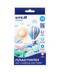 Пластилін восковий, 12 кол, 200 г. Kite Creative Pastel