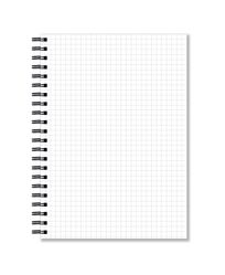 Блокнот A5, 100 арк., клітинка, обкладинка твердий картон, пружина, Серія "Шотландка фіоле"