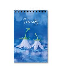 Блокнот А6, 48 арк., клітинка, обкладинка картон, пружина, Серія "Квіти"