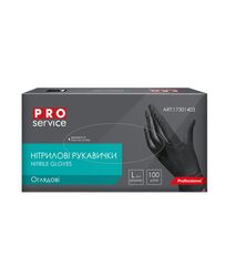 Рукавички мед нітрил без пудри, не стирильні, чорні, L, 100шт, 7% ПДВ