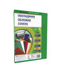 Обкладинка картонна А4 (100шт), зелена, 230г/м2
