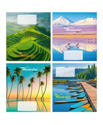 Зошит учнівський загальний 60 арк., клітинка, обкладинка повноколірна Серія 141"Подорож"