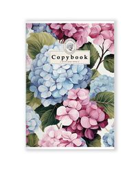 Зошит загальний А4, 96 арк., клітинка, обкладинка картон, скоба, Серія "Гортензія"