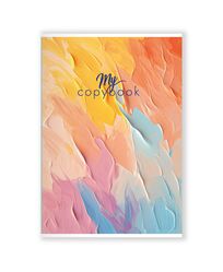 Зошит загальний А4, 96 арк., клітинка, обкладинка картон, скоба, Серія "Фарби 2"