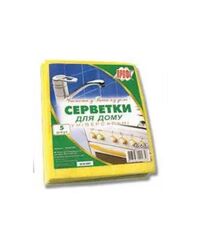 Серветки для прибирання ПОПЕЛЮШКА, 36х32см, 5шт