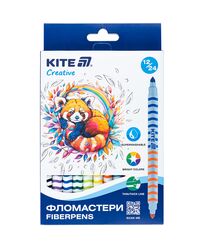 Фломастери двосторонні, набір 12шт, Creative