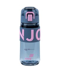 Пляшечка для води, 550 мл, сіро-рожева