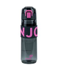 Пляшечка для води, 680 мл, чорно-рожева