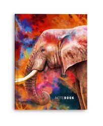 Зошит для нотаток А5, 176 арк., клітинка, обкладинка твердий картон, Серія "Слон"