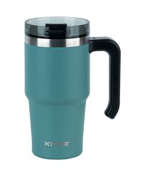 Термокружка з ручкою 600 мл, зелена