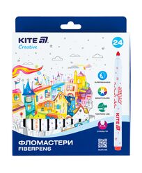 Фломастери, набір 24шт, Kite Creative Superwashable