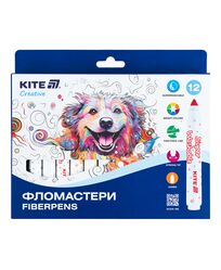 Фломастери, набір 12шт, Kite Creative Superwashable Jumbo