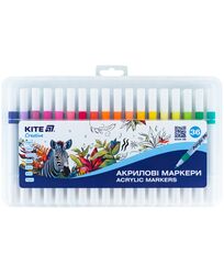 Маркери акрилові, набір 36шт, Kite Creative