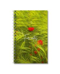 Блокнот А6, 48 арк., клітинка, обкладинка картон, пружина, Серія "Поле"