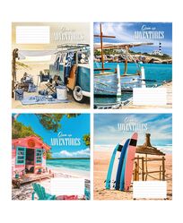 Зошит учнівський загальний 96 арк., клітинка, обкладинка повноколірна Серія 144"На морі"