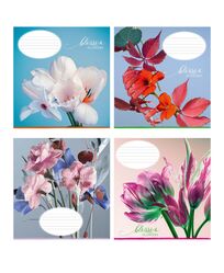 Зошит учнівський загальний 36 арк., клітинка, обкладинка повноколірна Серія 162"Квітковий цвіт"