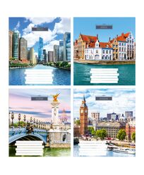 Зошит учнівський 18 арк., лінія, обкладинка повноколірна Серія 171"Місто на воді"