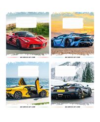 Зошит учнівський 24 арк., лінія, обкладинка повноколірна Серія 184"Авто"