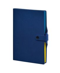 Записна книжка А5 в клітинку Twill на кнопці синя