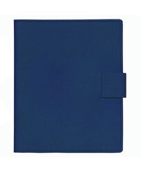 Щоденник недатований А5 на пружині, в лінію, Silhouette з хлястиком синій