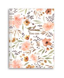 Зошит для нотаток А5, 176 арк., клітинка, обкладинка твердий картон, Серія "Акварельні квіти"